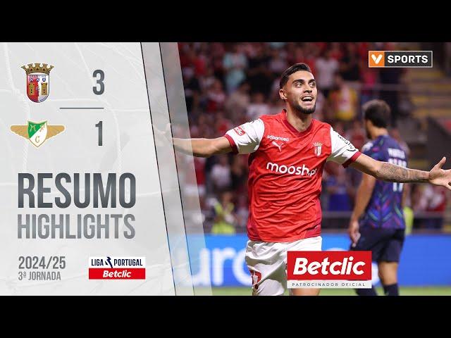 Resumo: Braga 3-1 Moreirense (Liga 24/25 #3)