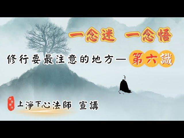 〈一念迷・一念悟 〉修行要最注意的地方 — 第六識 ｜淨心法師【唯識學/精華開示1】