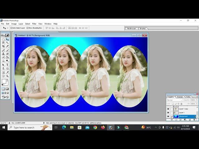 photo cut and crop in adobe Photoshop tutorial