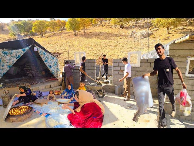 "Amir's Family Completes Milad's Home Walls While Women Bake and Sew Together!"