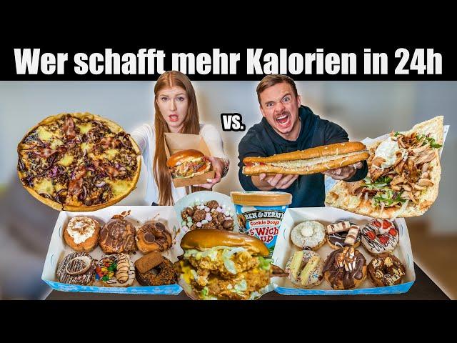 Wer schafft mehr Kalorien in 24H - Mann gegen Frau Cheatday Challenge