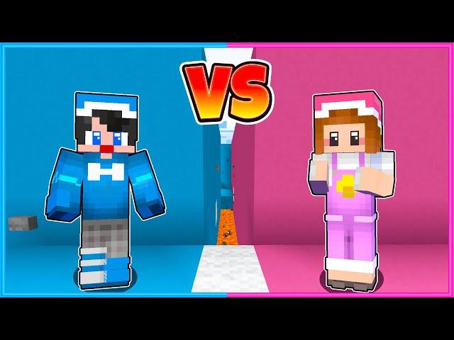 マインクラフトで ちろる VS ぴの のアスレチック2【 マイクラ / Minecraft 】#Shorts