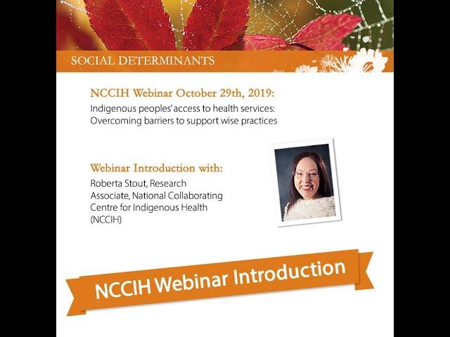 NCCIH Webinar Access to Health Services Introduction