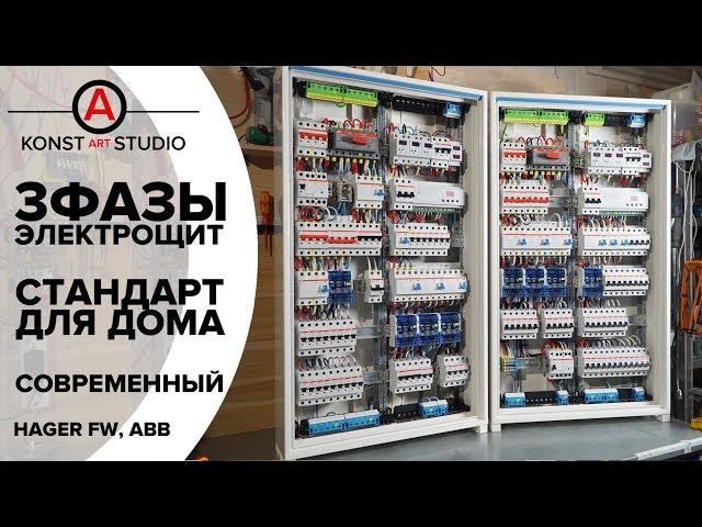 Современный стандарт 3-х фазного электрощита для загородного дома | KonstArtStudio