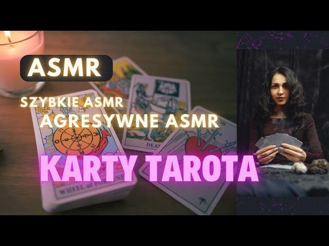 ASMR Karty tarota. Szybkie agresywne Asmr. Tasowanie i rozkładanie kart.  Aggressive Sounds.