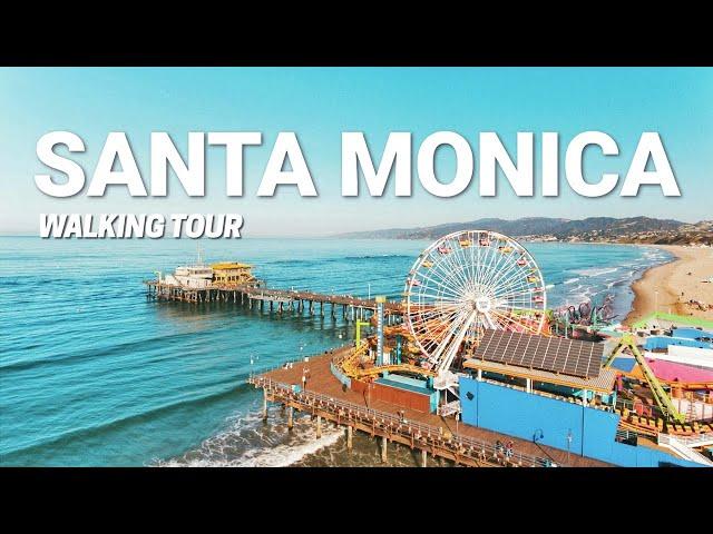 Santa Monica, California Walking Tour  - 2024 - 4K 60fps