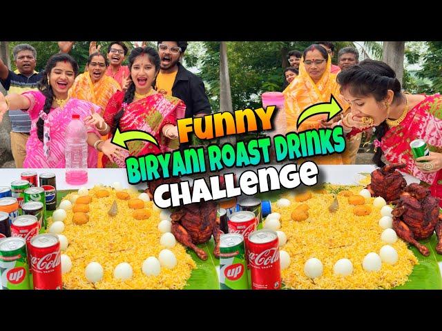 Chicken Roast Biryani Cold Drinks Funny Challenge With Full Family