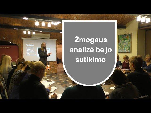 Žmogaus charakterio analizė be jo sutikimo I Armandas Kazerskas