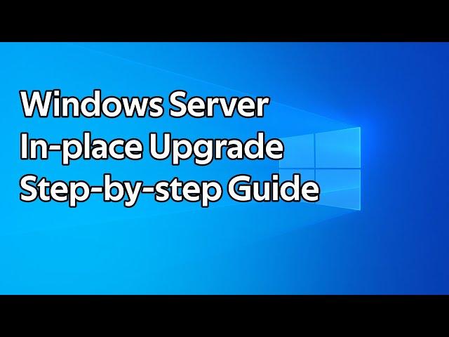 How to in-place upgrade a Windows Server to Windows Server 2022