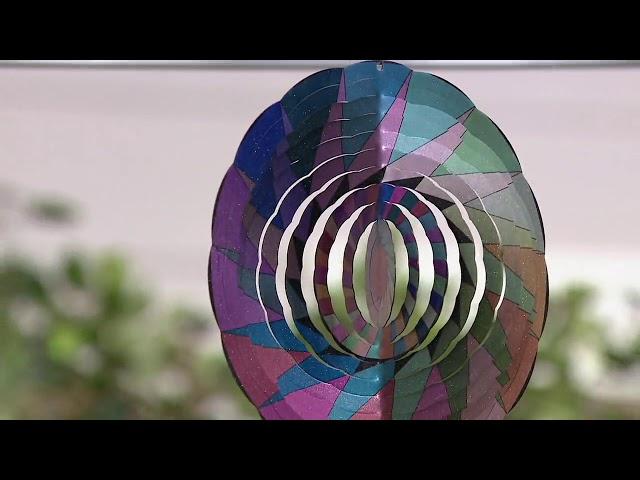 Colorful Hanging 3D Spiral Wind Spinner on QVC