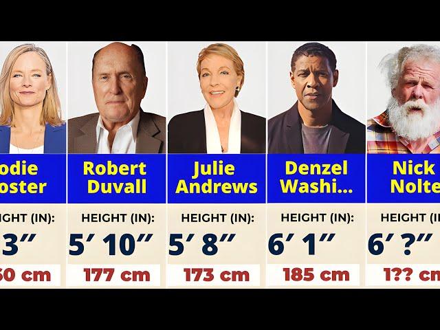 Height Of Hollywood Actors And Actresses Over 60