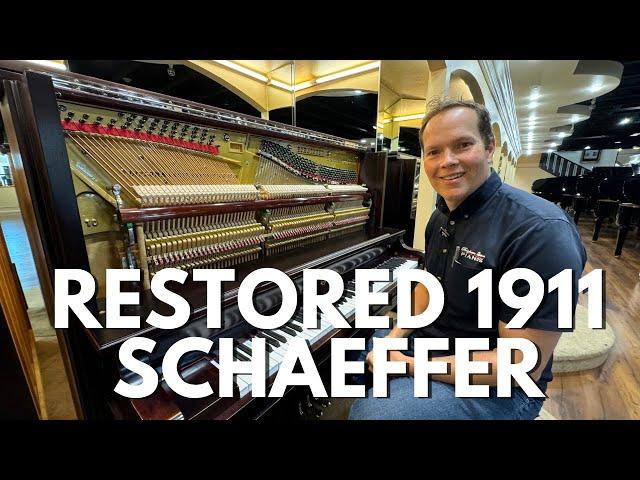 Fully Restored Antique 1911 Schaeffer Upright