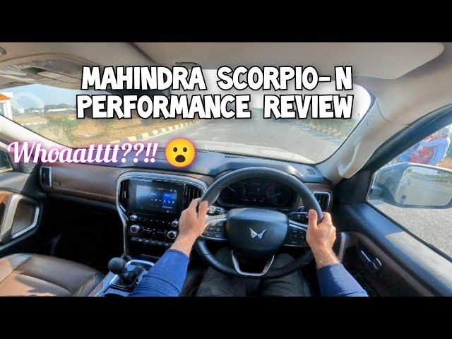 Mahindra Scorpio-N Performance Review | Diesel AT 2WD 0-100 kmh Acceleration & 100-0 kmh Braking