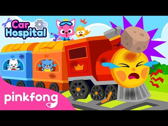 The Choo Choo Train Is Broken! | Car Hospital | Fun Car Songs | Pinkfong Official