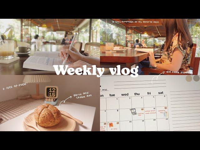 vlog  slow days, morning routine, lots of food, cozy afternoon at my fave cafe ️