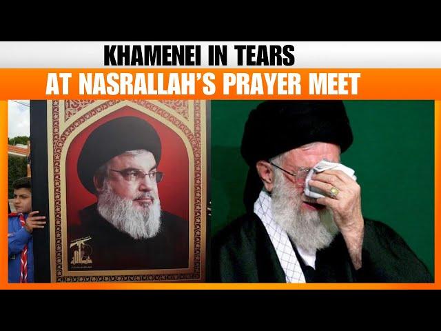 Iran Supreme Leader Khamenei in tears at Nasrallah Friday Prayer Meet | News9