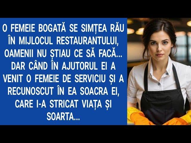 O femeie bogată se simțea rău în mijlocul restaurantului, oamenii nu ştiau ce să facă...Dar când în