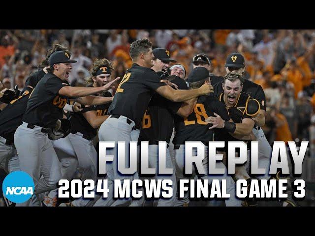 Tennessee vs. Texas A&M: 2024 Men's College World Series Final Game 3 | FULL REPLAY