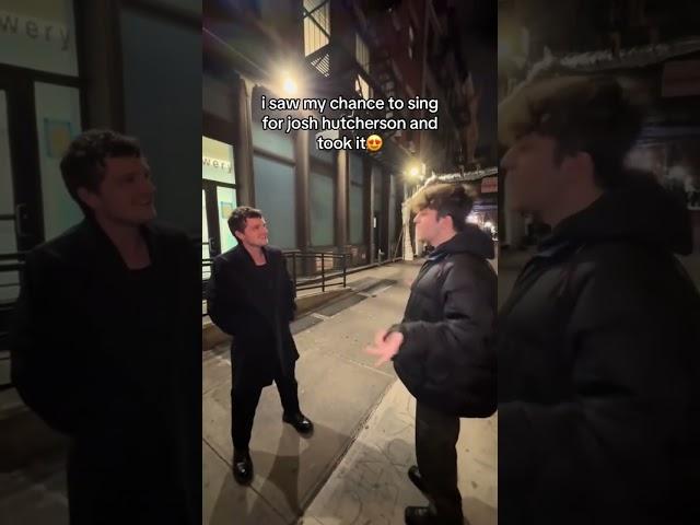 Fan sings whistle meme to Josh Hutcherson! 