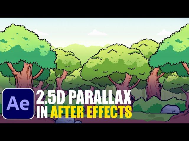 2.5D Parallax Forest Cartoon Animation in After Effects Tutorials