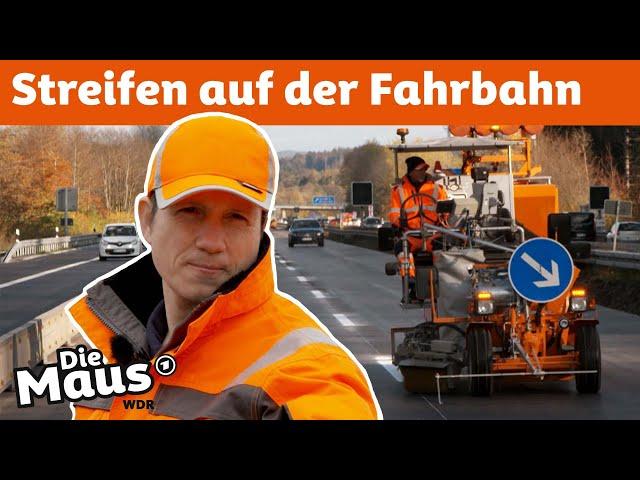 Wie kommen die Streifen auf die Autobahn?| DieMaus | WDR