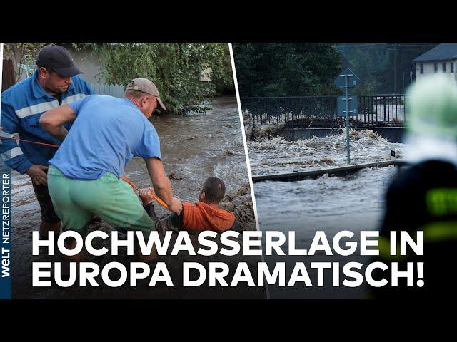 HOCHWASSER-KATASTROPHE IN EUROPA: Chaos, Stromausfall und erstes Todesopfer in Polen - aktuelle Lage