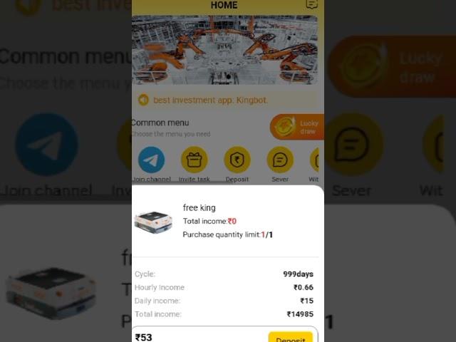 daily 15 rupess withdrawal in your https://www.kingrobot.vip/#/pages/reset/reset?inviteCode=49914022