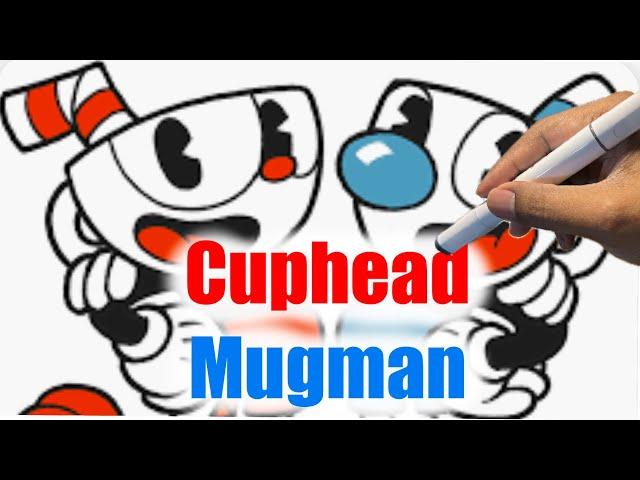 How to draw CupHead and Mugman ️| Greenerkind
