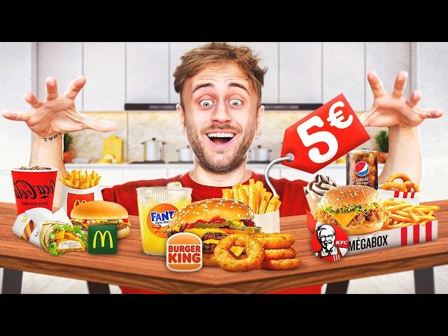 Je teste TOUS les MENUS à 5€ de FAST FOOD 