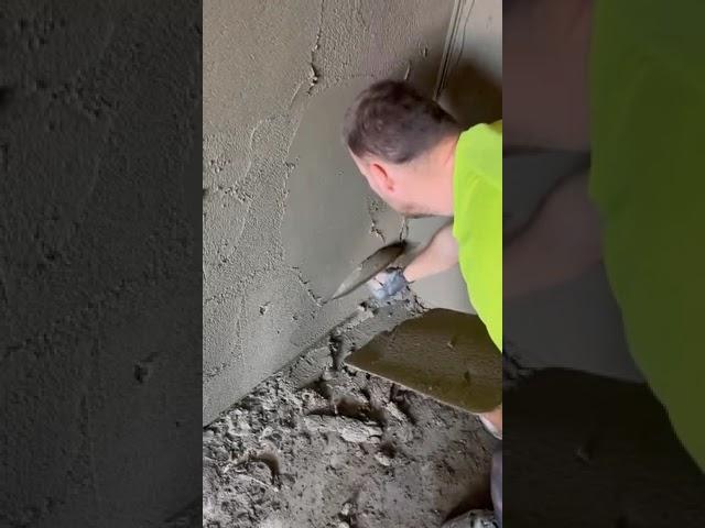 plastering sand and cement render coated on block #plastering #asmr #oddlysatisfying #sbr #cement
