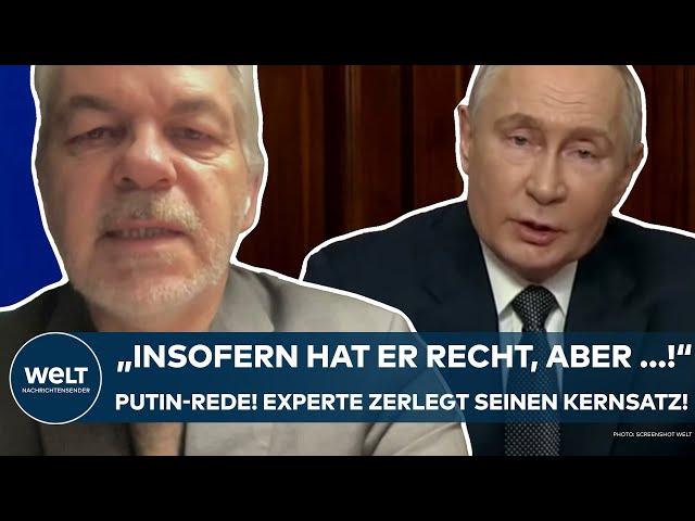 UKRAINE-KRIEG: "Insofern hat er recht, aber ...!" Putin-Rede? Militärexperte zerlegt seinen Kernsatz