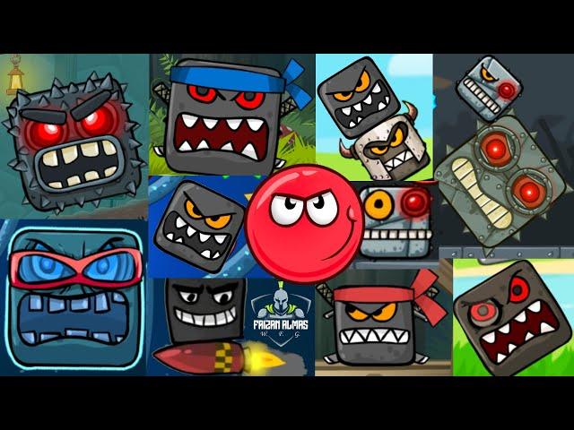 Red Ball 4 - All Bosses | Boss Fights | All Boss | FDG | Android Gameplay WFG