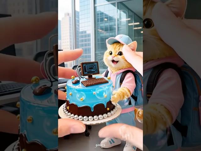 Father’s Day Treat for a Programmer Dad!  Fluffy Cat Delivers Coolest Cake Ever! #FathersDay