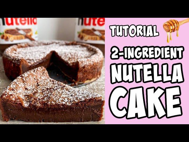 2-Ingredient Nutella Cake! tutorial #Shorts