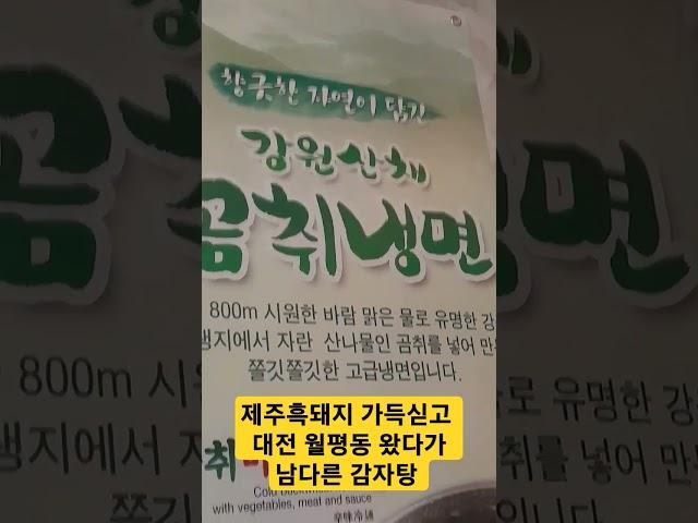 제주흑돼지 싣고 대전 왔다가 #월평동맛집 #남다른감자탕 한그릇 #제주아재 행복