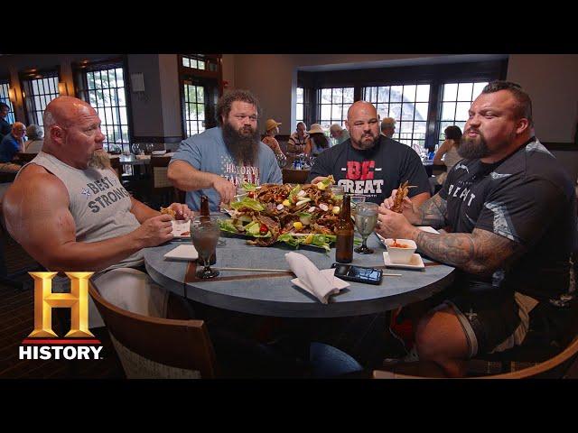 THE STRONGEST MEN IN HISTORY'S 10,000 CALORIE DIET | History