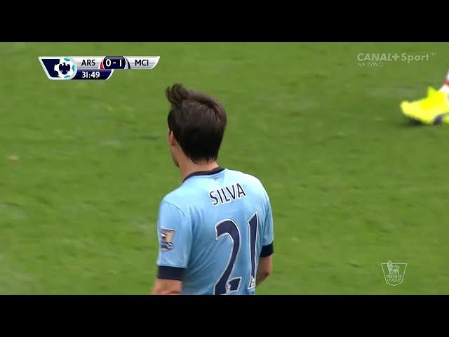 David Silva vs Arsenal (A) 2014-2015 EPL HD