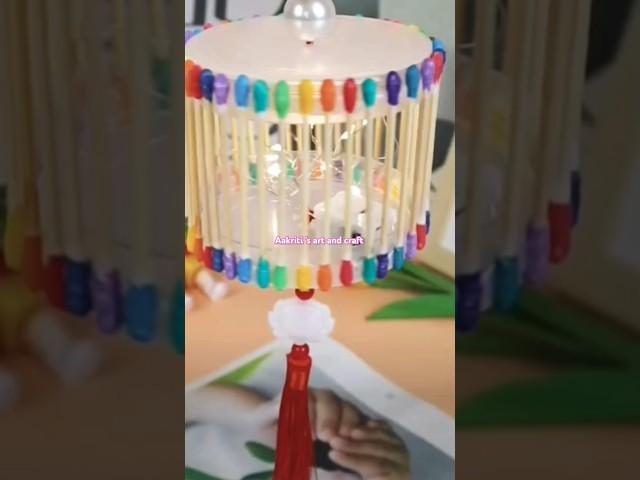 Easy diy lantern  using earbuds #diy #craft #lantern#earbuds#kids#aakriti art and craft