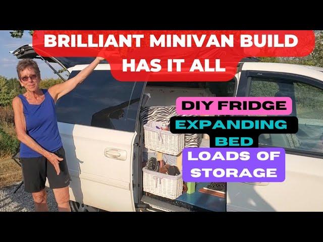 Van Life MinivanTour: Unique Under Floor DIY Fridge & Much More