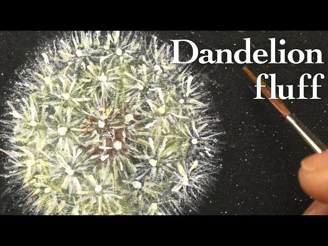 Dandelion fluff acrylic painting tutorial ( in 3 minutes )