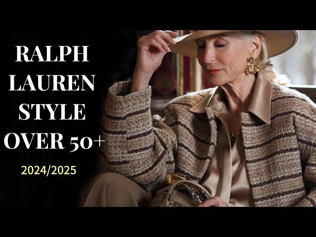 How to Dress in the Style of Ralph Lauren Autumn Winter 2024 for Mature Women