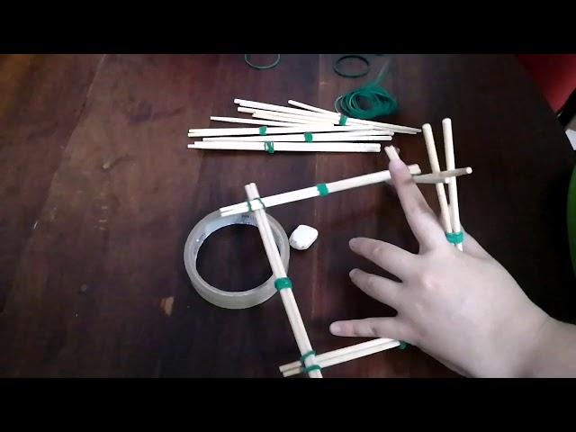 MAKING CATAPULT BY USING WOODEN CHOPSTICK