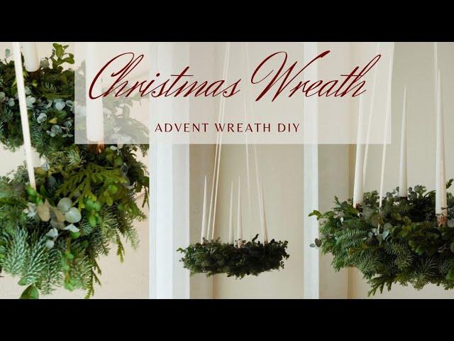 MINIMAL CHRISTMAS ADVENT WREATH DIY