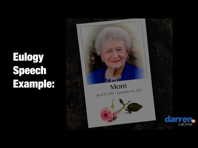 Eulogy Speech Example