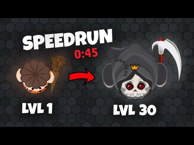 Evowars.io - Speedrun to New Level 30! [Reaper] Max Evolution 100,000+ in 45 Seconds!