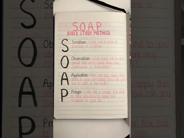S.O.A.P Bible study method. #christian #bible