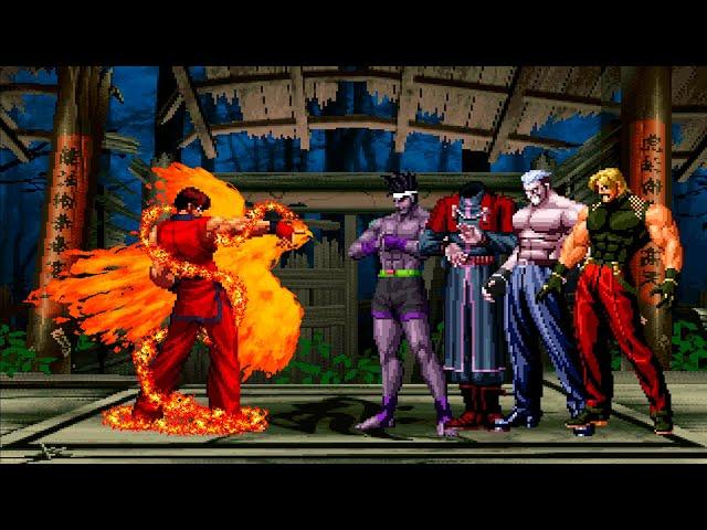 [KOF Mugen] God Kim vs KOF Bosses Team