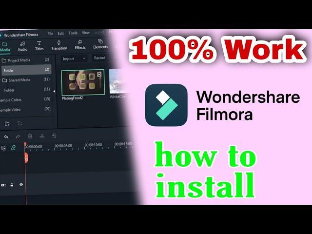 Wondershare Filmora Kaise Install Kare || How to install Wondershare Filmora For Laptop/PC