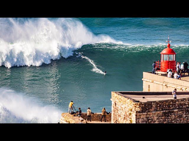 Sebastian Steudtner Rides Nazaré's XXL Hurricane Epsilon Swell