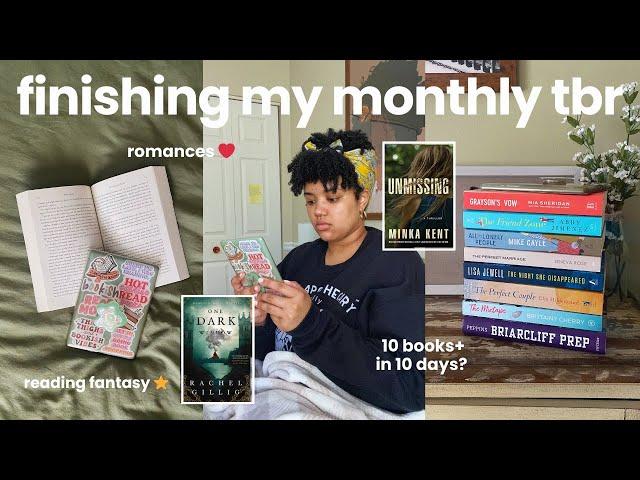 can I finish my monthly TBR in 10 days? | reading romance, fantasy & thrillers ⭐️